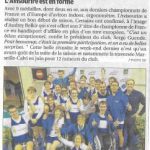 9 février 2017, La Provence: Championnat de France et d'Europe Indoor Ergomètre avec l'Avi Sourire
